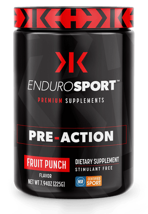 EnduroSport PRE-ACTION Premium Supplement Powder, Caffeine Free, Sugar Free, 180 servings, [6-Pack]