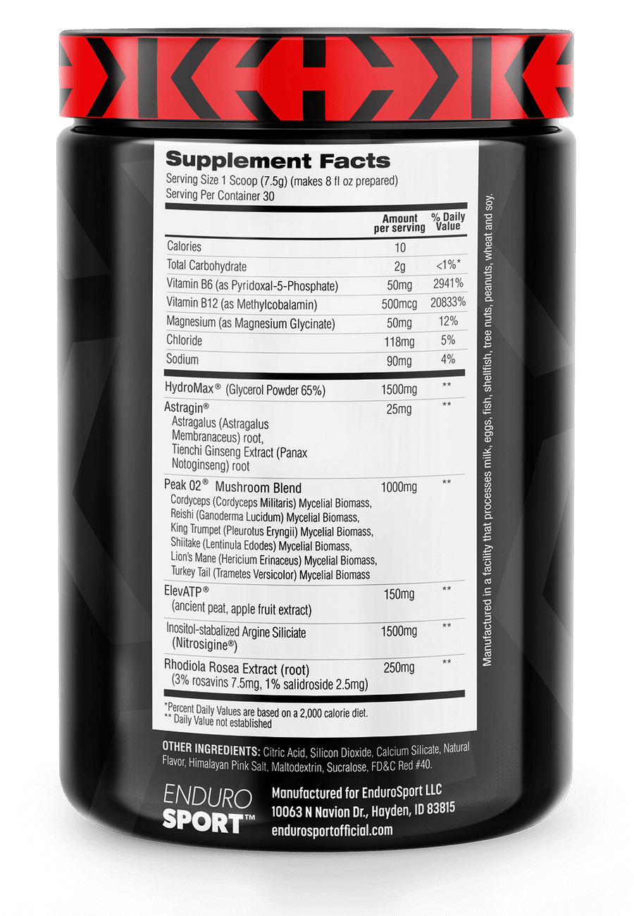 EnduroSport PRE-ACTION Premium Supplement Powder, 90 servings, Caffeine Free, Sugar Free [3-Pack]