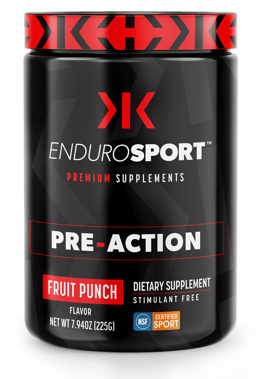 EnduroSport PRE-ACTION Premium Supplement Powder, 60 servings, Caffeine Free, Sugar Free [2-Pack]